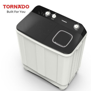Tornado 9Kg Twin Tub Washing Machine Max Spin Speed : 1200 RPM -With 2 Motors TMH-HS19C(WK)