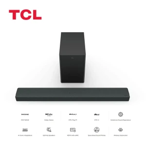 TCL C935U 780W 5.1.2 Channel Soundbar with Wireless Subwoofer – Dolby Atmos, DTS:X, RAY•DANZ, Bluetooth 5.3