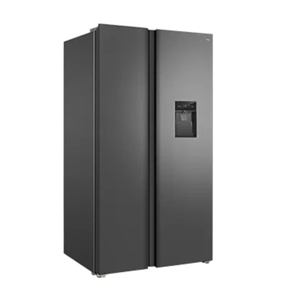 TCL 597L Side-by-Side Refrigerator – Inverter, Silver, with Water Dispenser & LED Display (P650SBS)