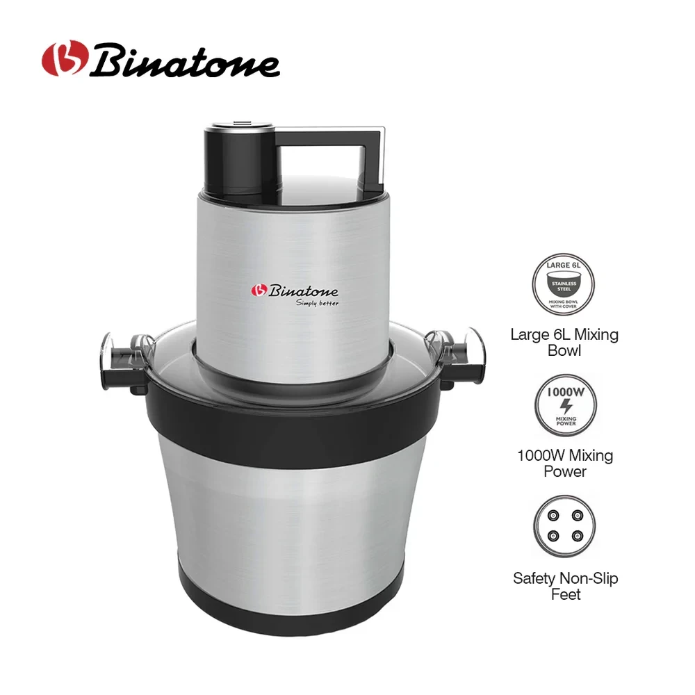 Binatone 6L Food Processor 1000W (KC-6000) – Powerful & Fast for Nigerian Kitchens
