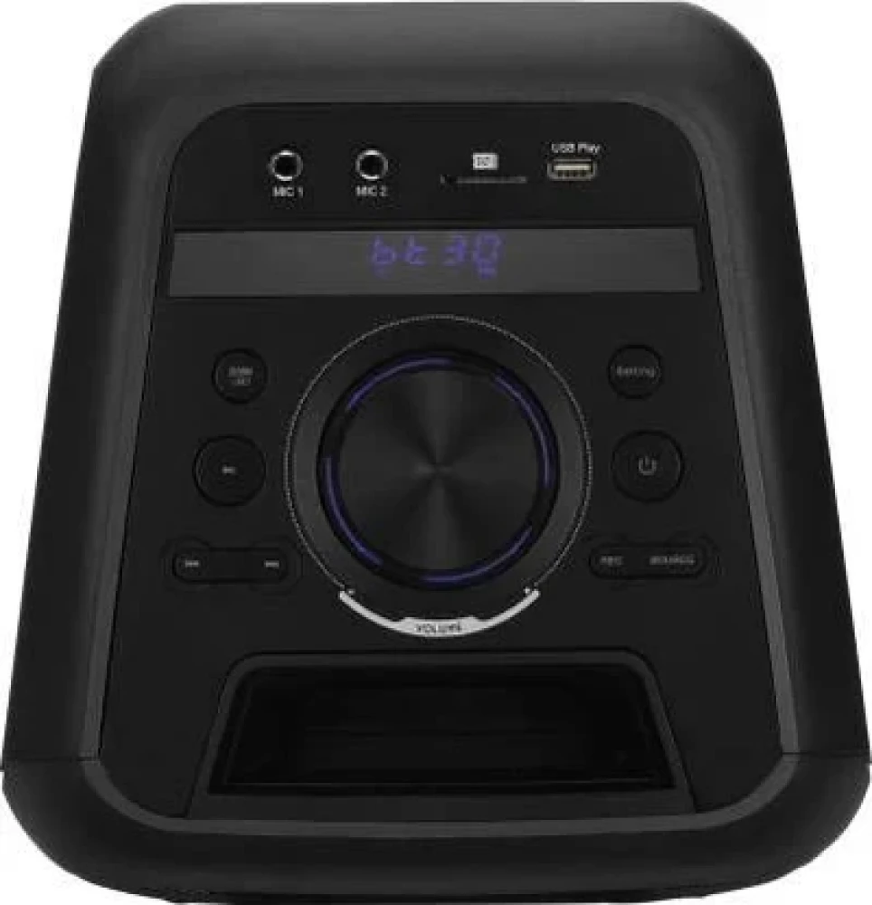 F&D PA924 40W Portable Bluetooth Speaker with Wireless Mic, 8-Hour Playtime & LED Party Lights – Black