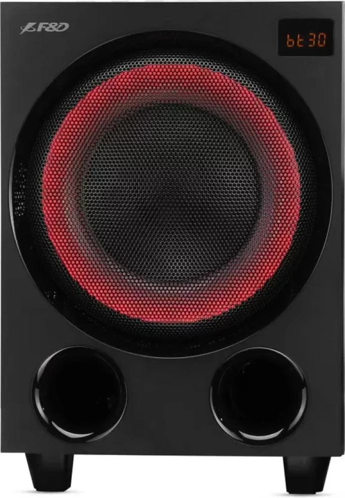 F&D F7700X-28 28W Bluetooth Speaker with Subwoofer, DJ Lights & Optical Input – Black