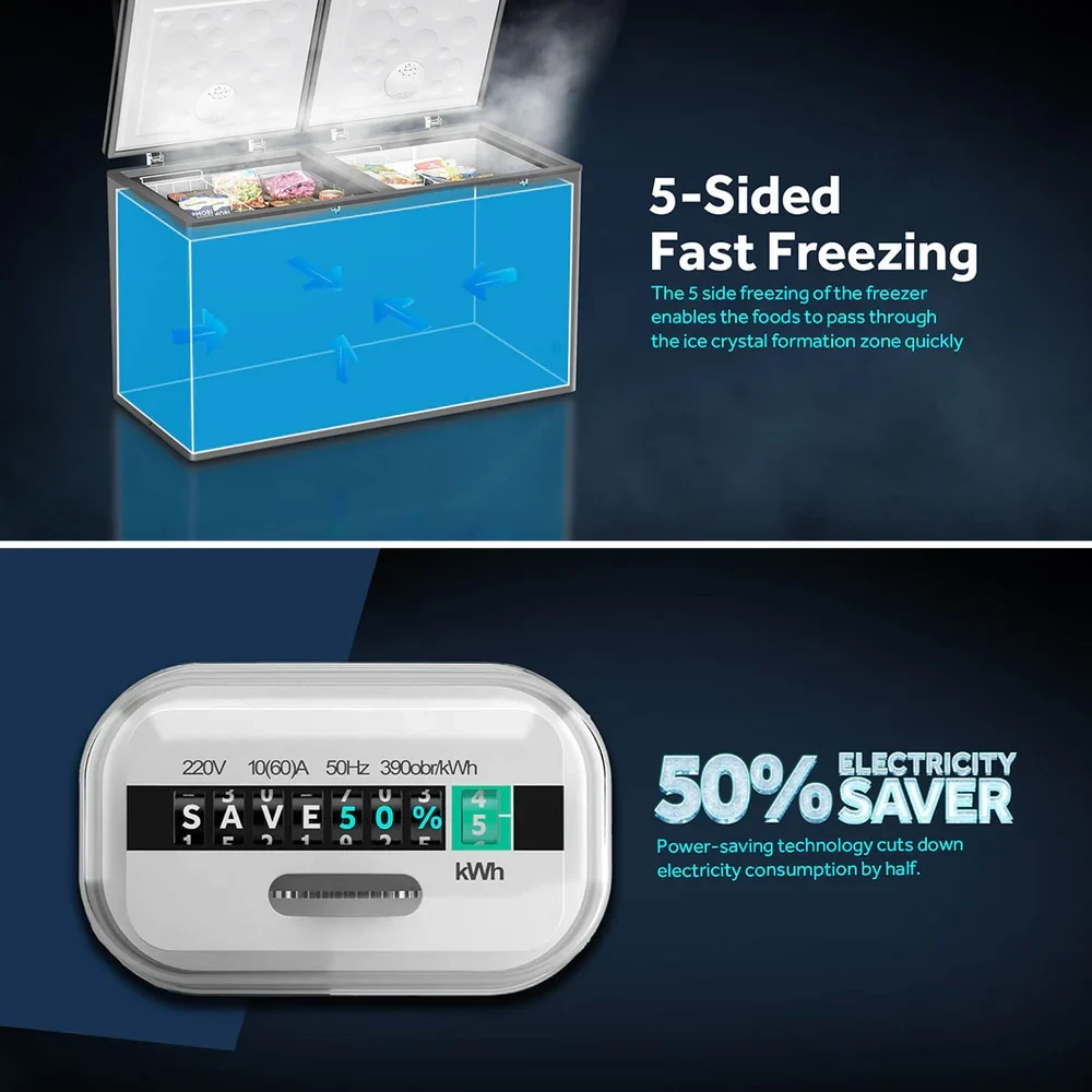 Haier Thermocool HTF-519IS 500L Inverter Deep Freezer – Silver