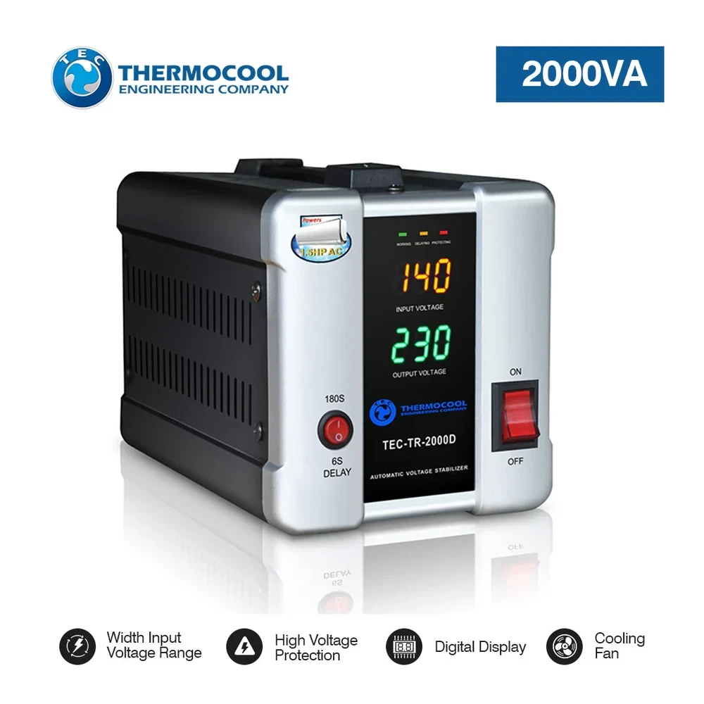 TEC 2000VA Voltage Stabilizer with Overload & Short Circuit Protection