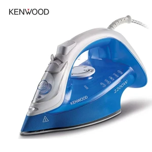 Kenwood 2200W Steam Iron – 300ML Large Capacity, Ceramic Soleplate | STP60 (White-Blue)