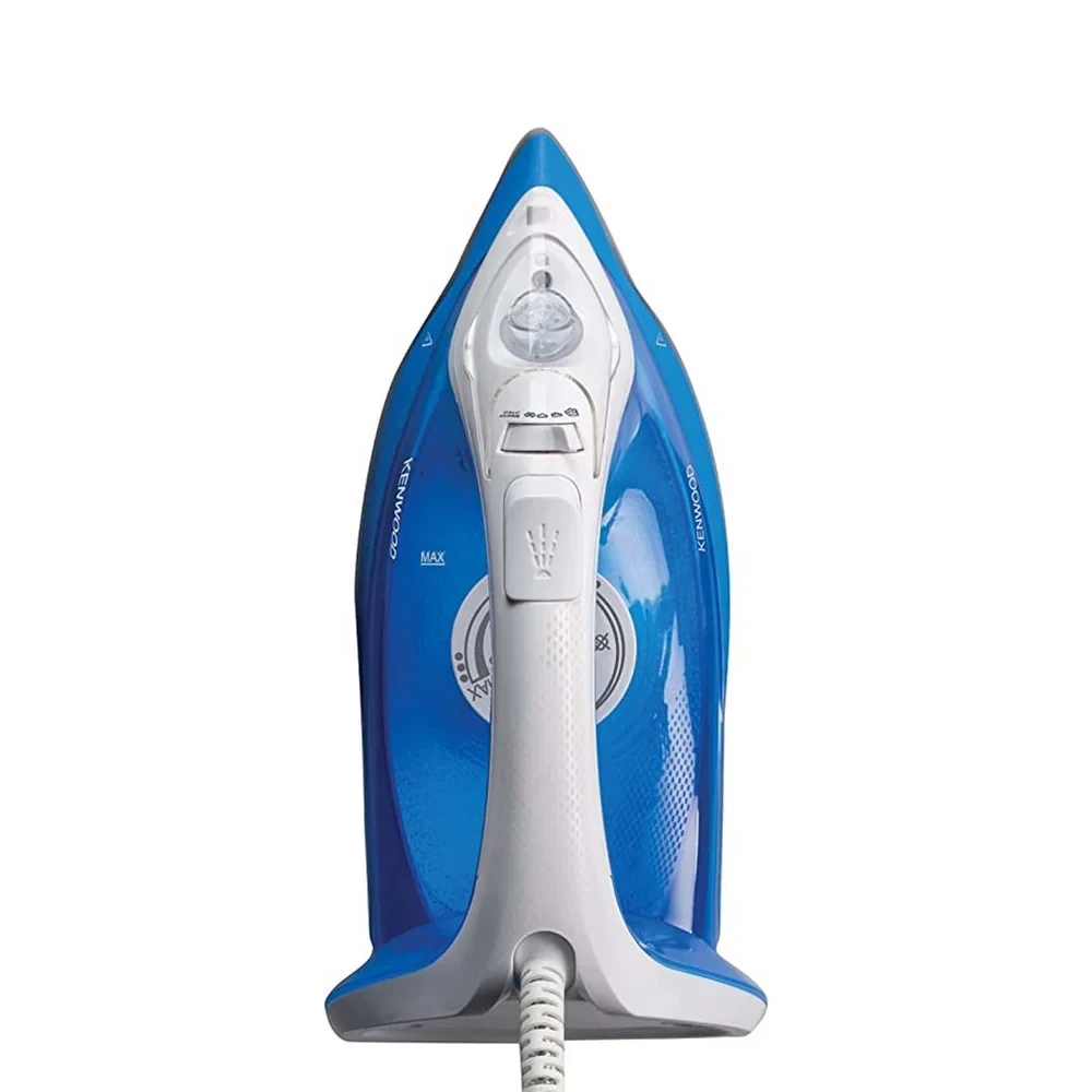 Kenwood 2200W Steam Iron – 300ML Large Capacity, Ceramic Soleplate | STP60 (White-Blue)