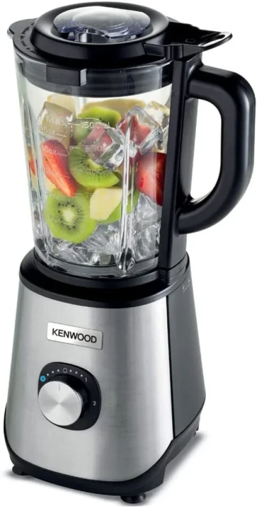 Kenwood 2L Blender – 1000W Glass Goblet with Ice Crush & Multi-Mill | BLM45 (Steel & Black)