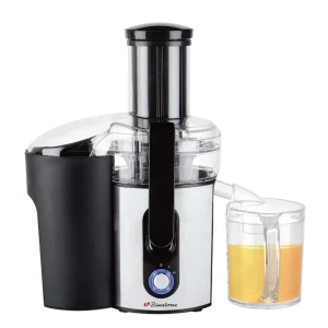 Binatone Juice Extractor JE-580 – Stainless Steel, 2-Speed Juicer with Wide Feeding Chute (Black)