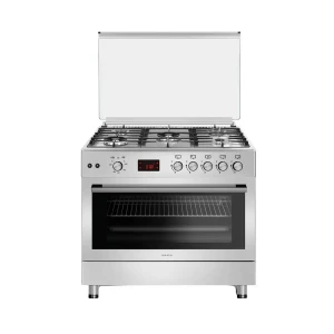 Maxi 60x90 Gas Cooker FK963DSS – 5 Burners (Dual & Wok), Inox Finish, Turbo Oven & Rotisserie