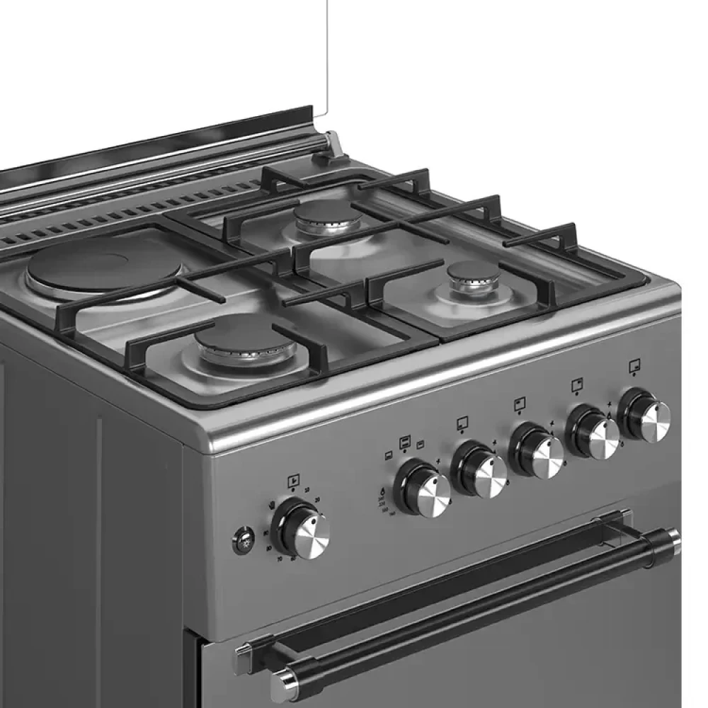 Maxi 60x60 Gas Cooker (3+1 Burners) – IGL Inox Finish, Oven & Grill (TR Model)