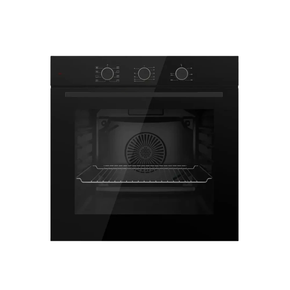 Maxi 60cm Built-in Electric Oven QBP7BL – QB Prime, Black Glass Panel