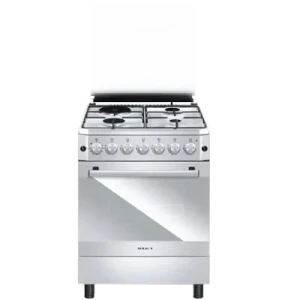 Maxi Gas Cooker 60x60CM (3+1) Burners Inox PLUS – With Oven Thermostat & Auto Ignition