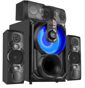 Mi+ 3.1CH Home Theater Speaker System with 6.5" Subwoofer, Bluetooth, USB, FM, SD, Remote Control, 40W + 10W×3 Output, Digital Amplifier, AC/DC Power