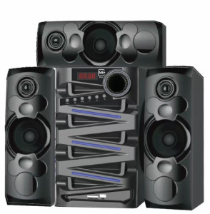 Mi+ 3.1CH Home Theater Speaker System with 6.5" Subwoofer, Bluetooth, USB, FM, SD, Remote Control, 40W + 10W×3 Output, Digital Amplifier, AC/DC Power