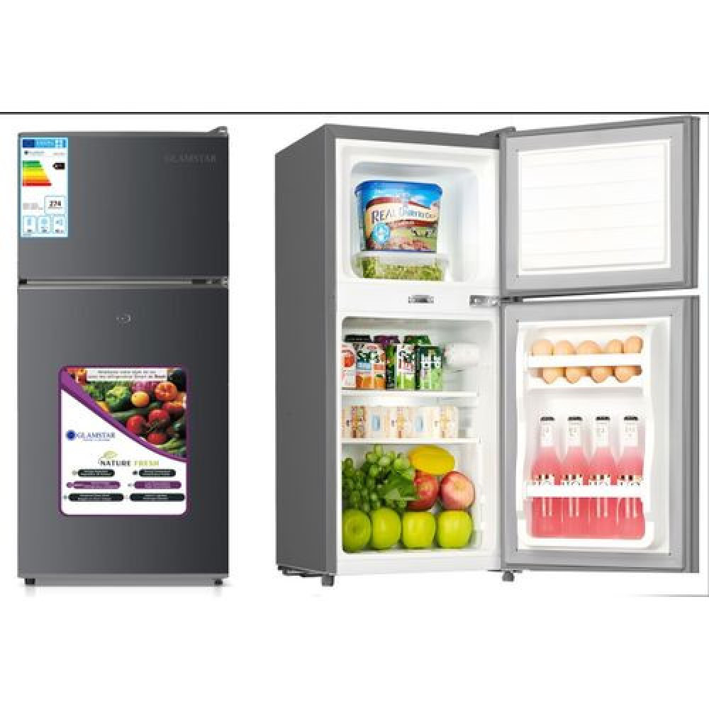 GLAMSTAR 100L DOUBLE DOOR REFRIGERATOR|GFR-125DT-W