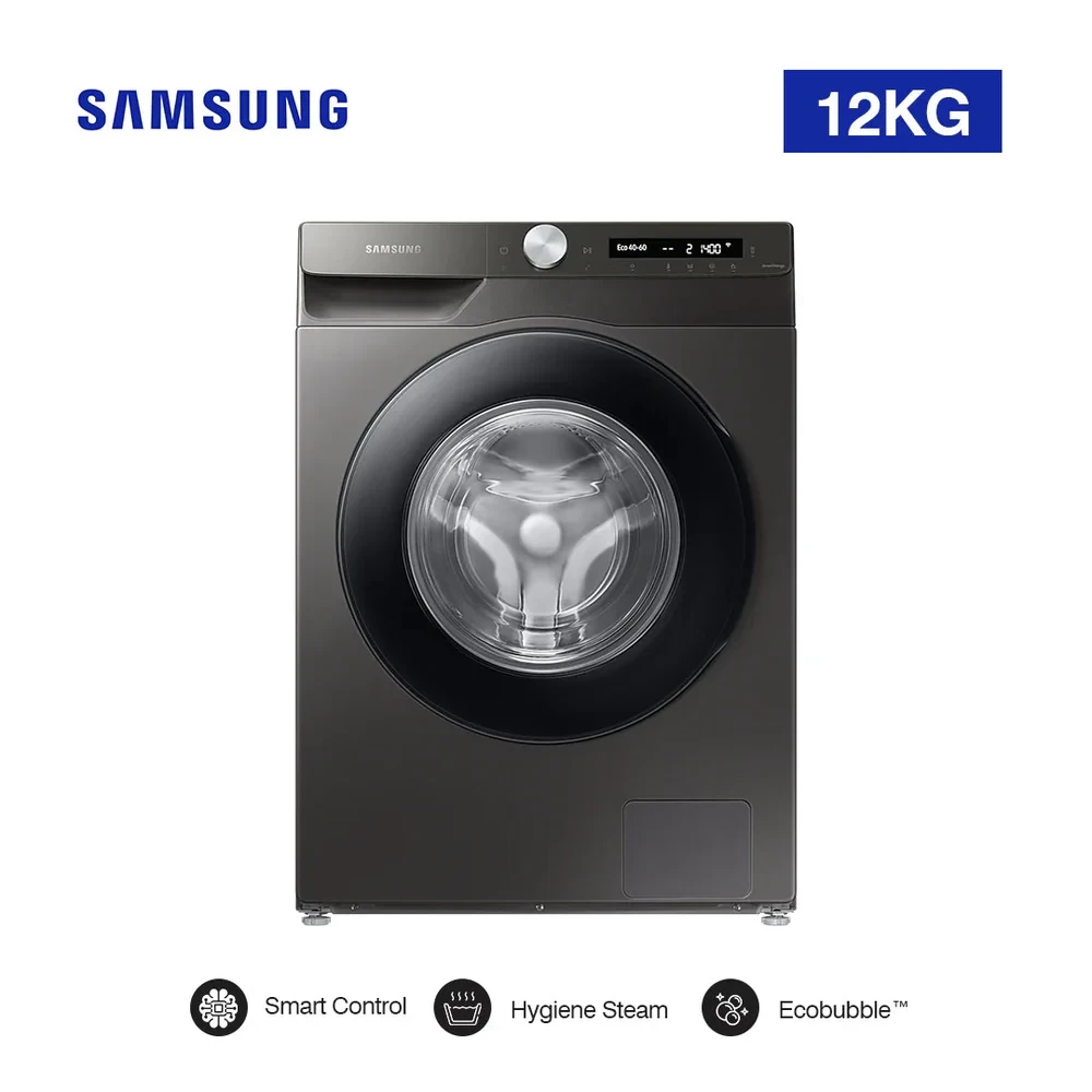 Samsung 12KG Ecobubble Front Load Washing Machine (WW12T504DAN) – Steam & Smart Control