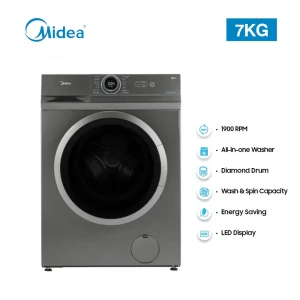 Midea 7kg Wash & Spin Washing Machine MF100W70/T – Fast, Hygienic, & Efficien