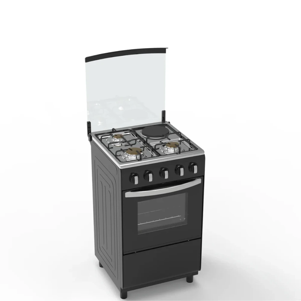 AEON 50x50 Gas Cooker 3 Gas + 1 Hotplate Black Model AGC5031