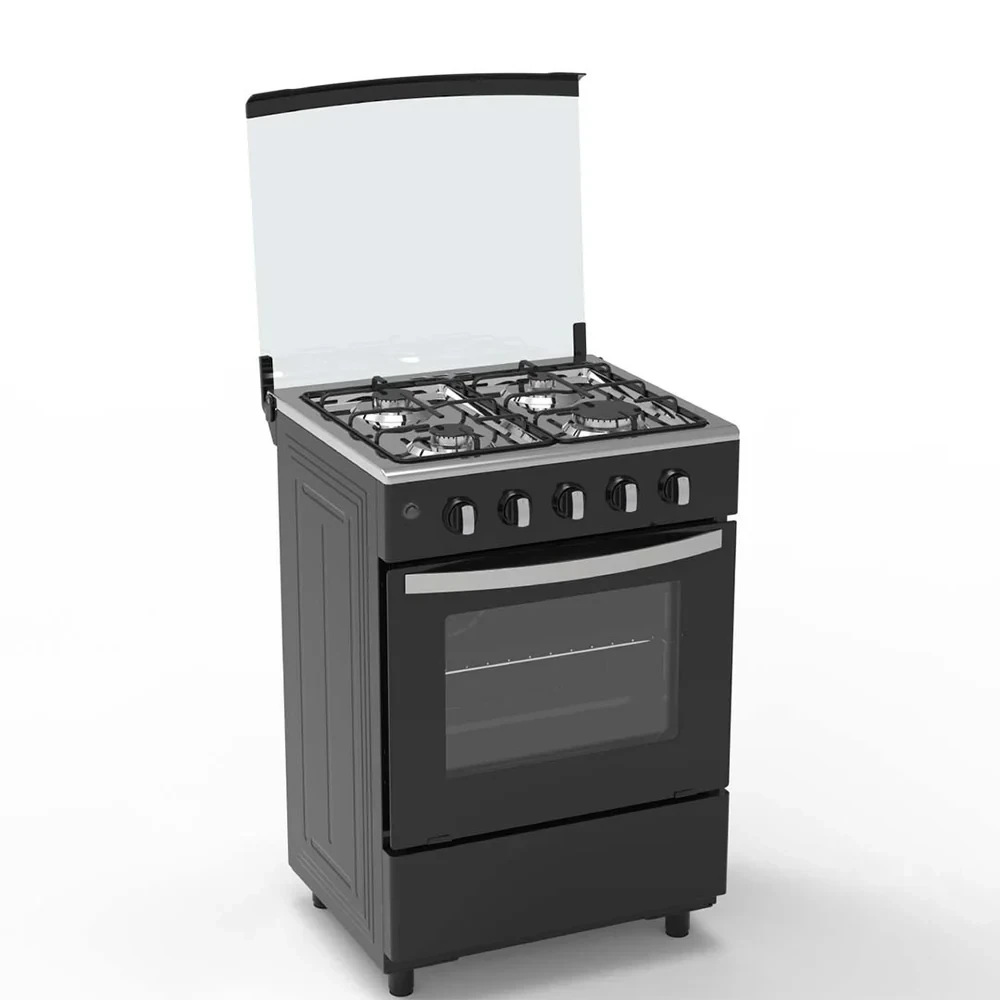 AEON 60x60 Gas Cooker 4 Gas Burners Black Model AGC6040