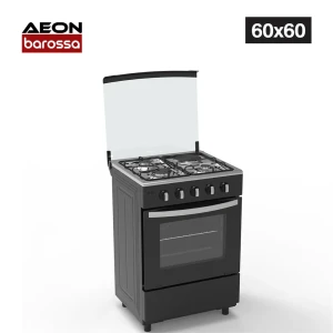 AEON 60x60 Gas Cooker 3 Gas Burners + 1 Hotplate Black Model AGC6031