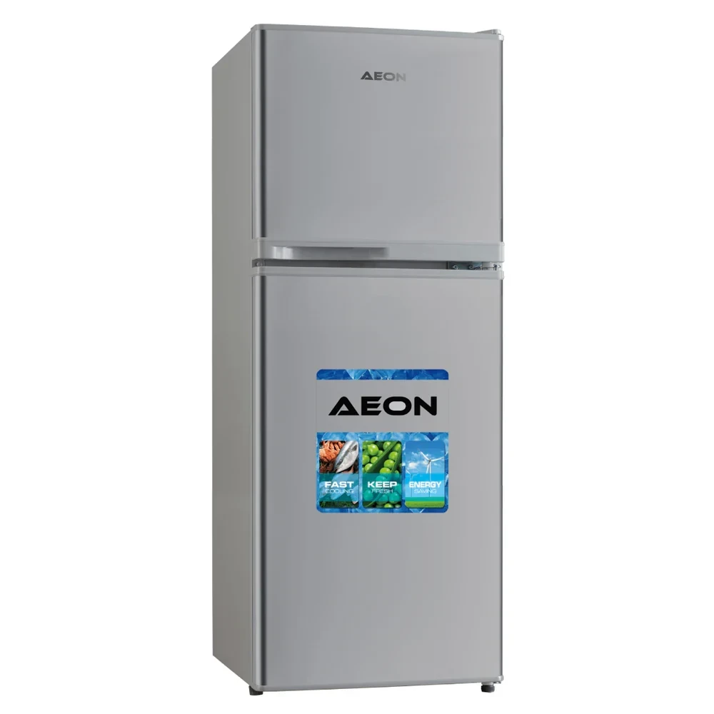 AEON 135L Double Door Fridge with D-Frost Cooling – Grey ART138G