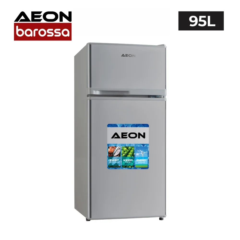 AEON 95L Double Door Fridge with D-Frost Cooling – Grey ART93G