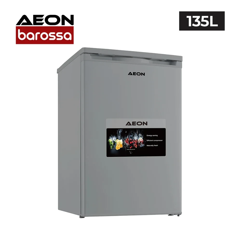 AEON 135L Grey Direct Cool Refrigerator – Mini Freezer & Quick Freeze Function (Model ARS135G)