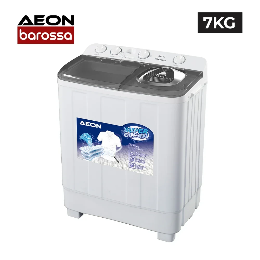 AEON 7Kg Twin Tub Washing Machine – Semi-Automatic with 4.5Kg Spin Capacity (Model AWM07TT)