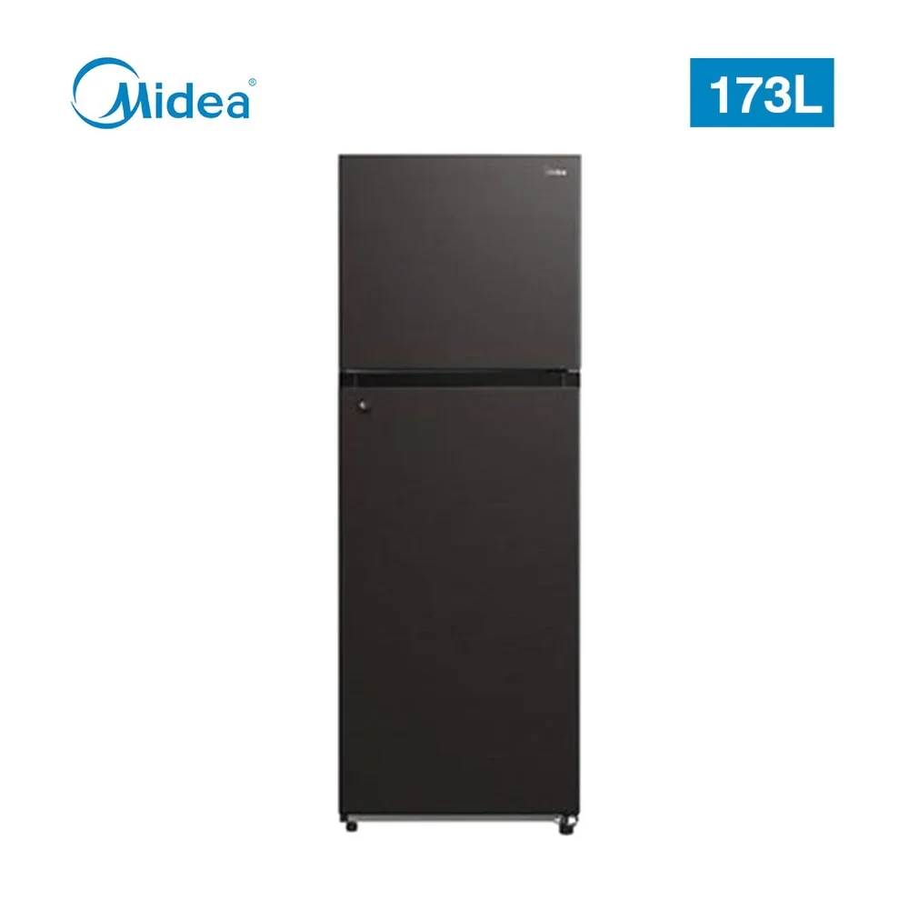 MIDEA 173L Double Door Refrigerator – Mechanical Control & Semi-Auto Defrost (Model HD-216F, Black)