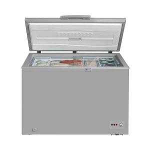MIDEA 249L Chest Freezer – Adjustable Thermostat & Removable Basket (Model MDRC345FZG43, Silver)