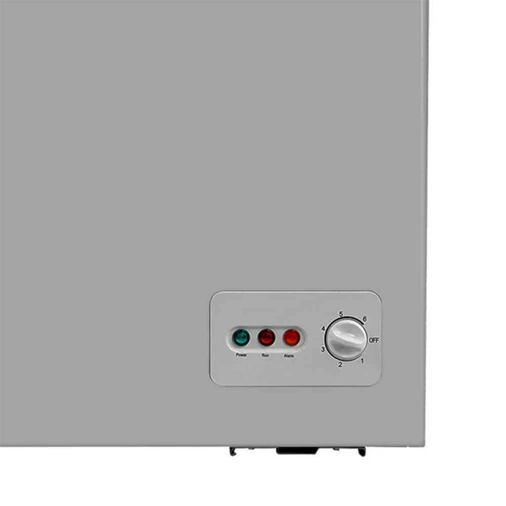 MIDEA 249L Chest Freezer – Adjustable Thermostat & Removable Basket (Model MDRC345FZG43, Silver)