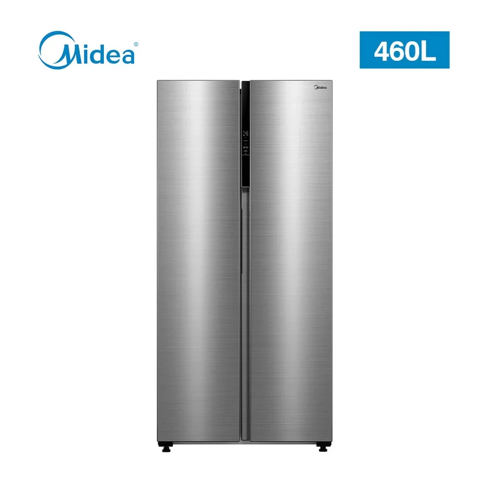 MIDEA 460L Side-by-Side Refrigerator – Smart Cooling & Active C Fresh (Model MDRS619FGF46, Stainless Silver)