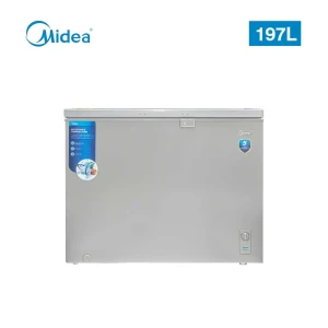 MIDEA 197L Chest Freezer – Anti-Rust & Adjustable Thermostat (Model MDRC277FZG43NGG, Silver)