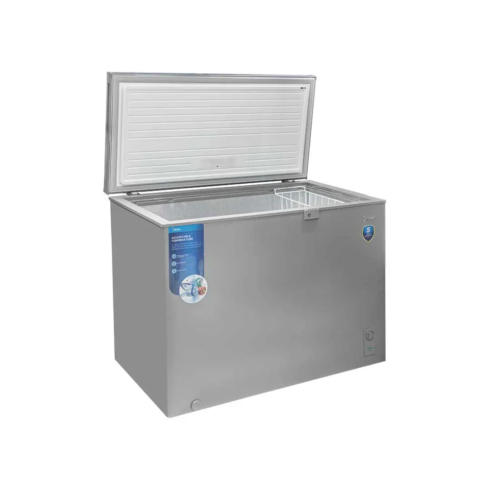 MIDEA 197L Chest Freezer – Anti-Rust & Adjustable Thermostat (Model MDRC277FZG43NGG, Silver)