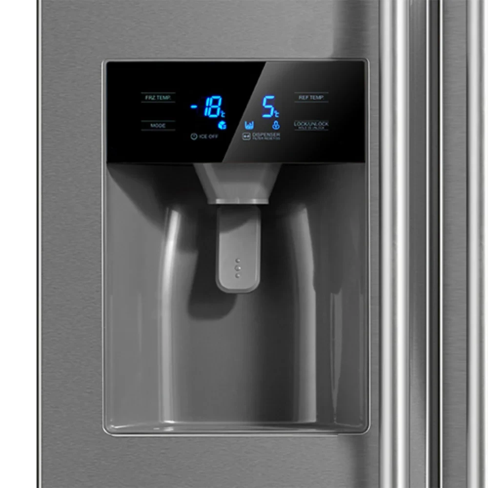 MIDEA 490L Side-by-Side Refrigerator – NoFrost  Water Ice Dispenser (Model MDRS678FGF02, Stainless)