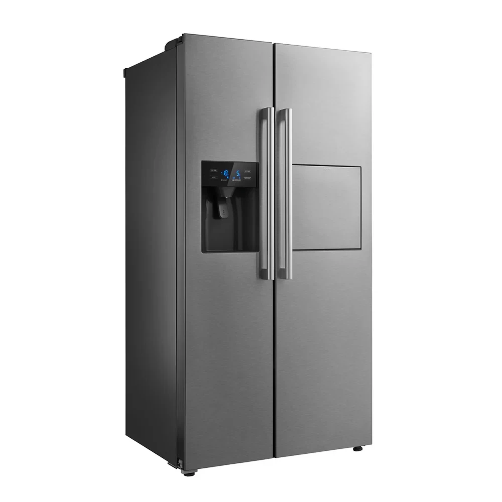 MIDEA 490L Side-by-Side Refrigerator – NoFrost  Water Ice Dispenser (Model MDRS678FGF02, Stainless)