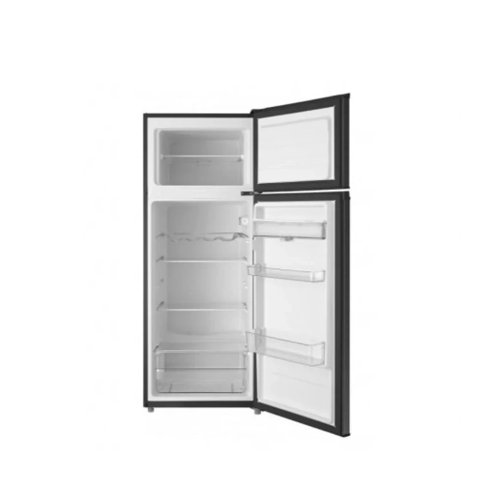 MIDEA 204L Double Door Refrigerator – Bottom Freezer & LED Lighting (Model MDRT294FGF28, Jazz Black)