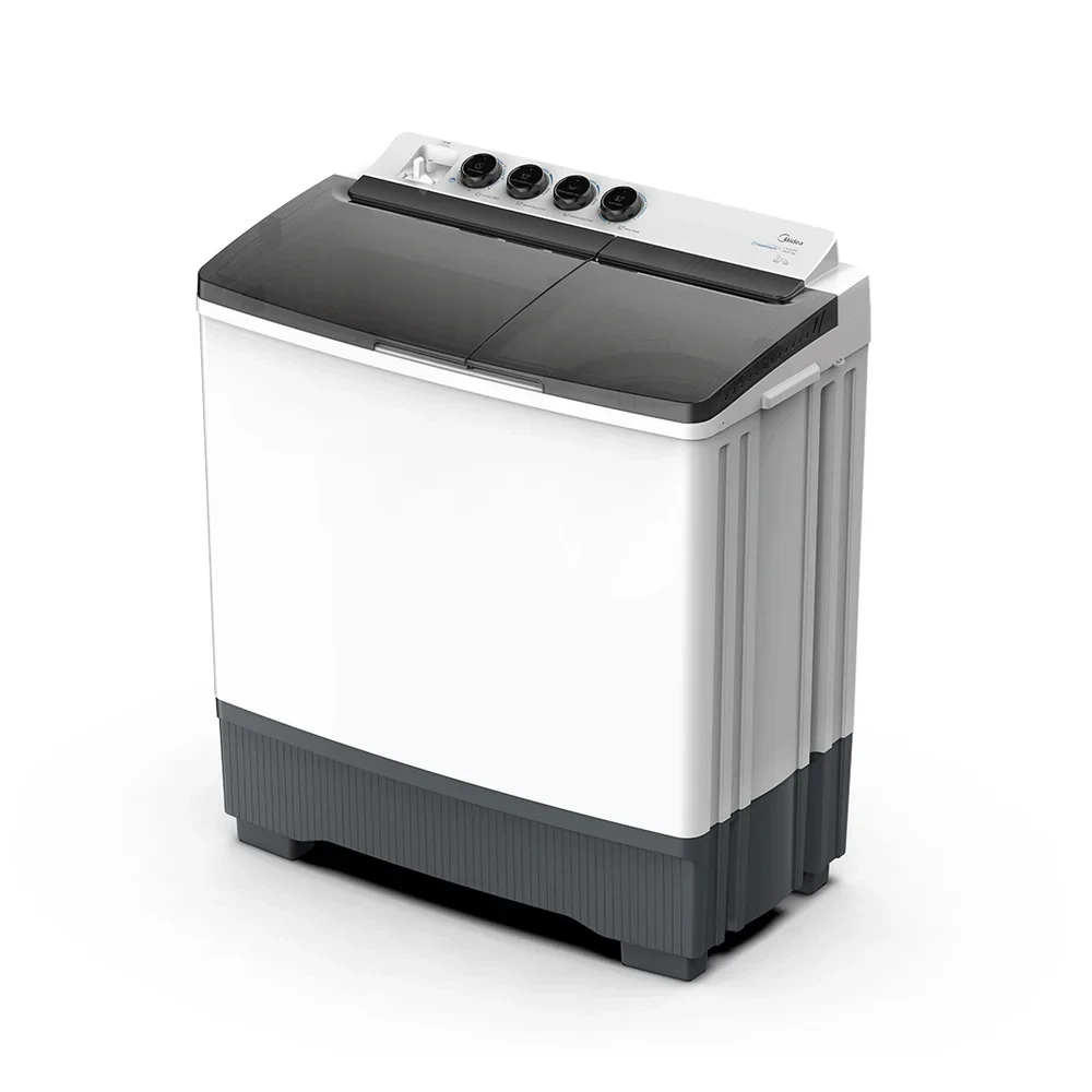 MIDEA 7kg Semi-Automatic Twin Tub Washing Machine – Wash & Spin (Model MT100W70/WG, White)