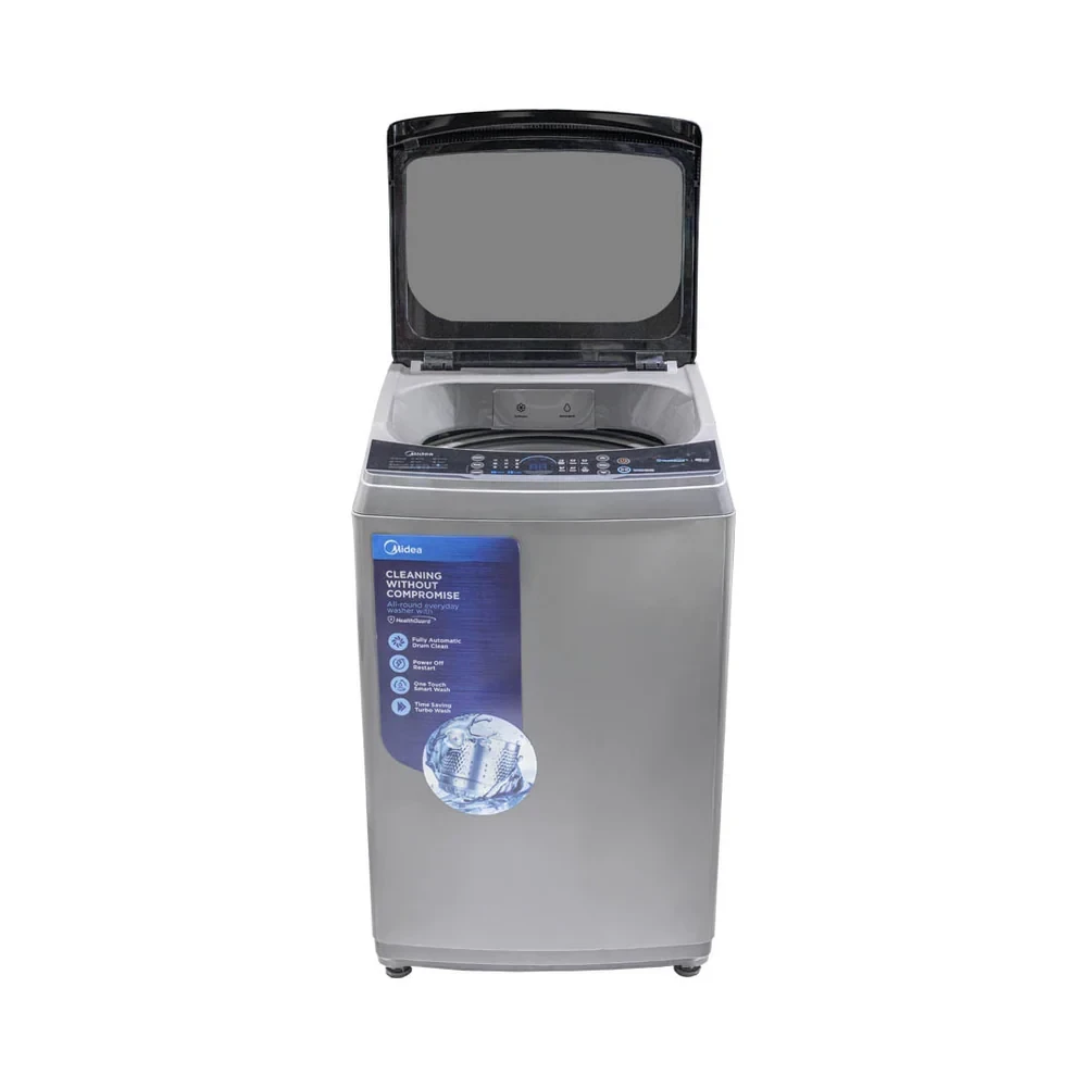MIDEA 8kg Inverter Top-Load Washing Machine – LED Display & High Spin (Model MA200W80/G, White)