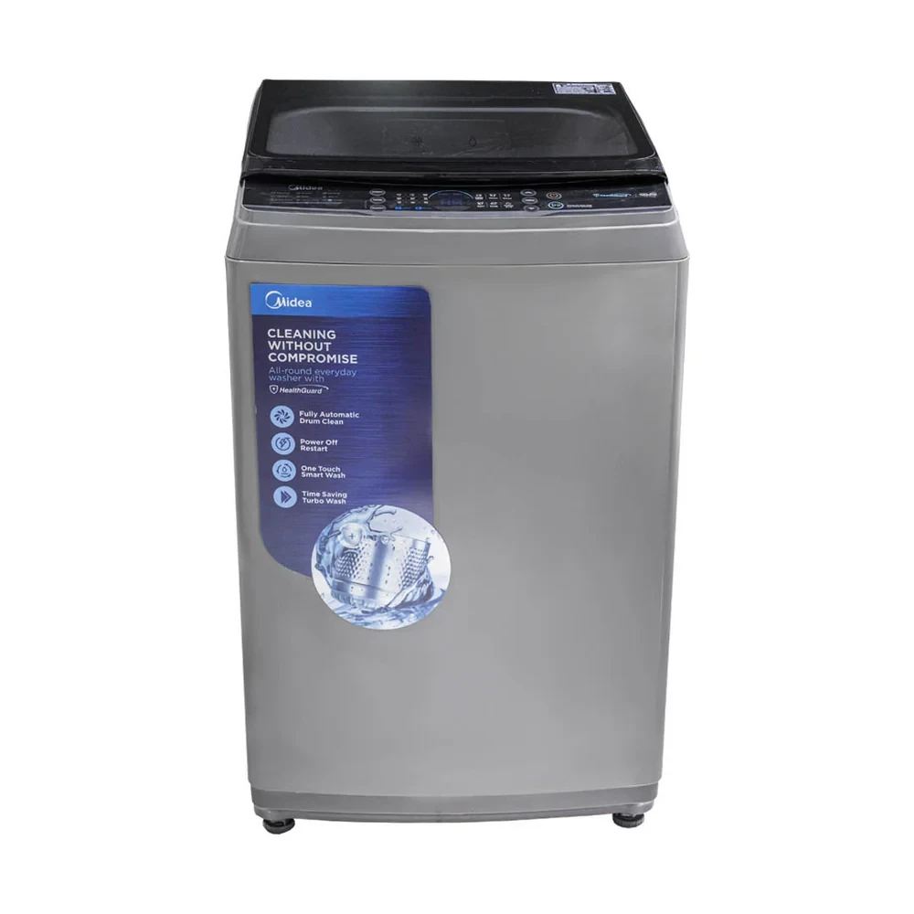 MIDEA 8kg Inverter Top-Load Washing Machine – LED Display & High Spin (Model MA200W80/G, White)