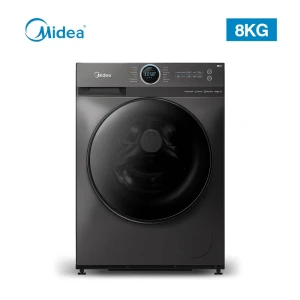 MIDEA 8kg Inverter Front-Load Washing Machine – Wi-Fi & Lunar Dial (Model MF200W80WB/T, Dark Grey)