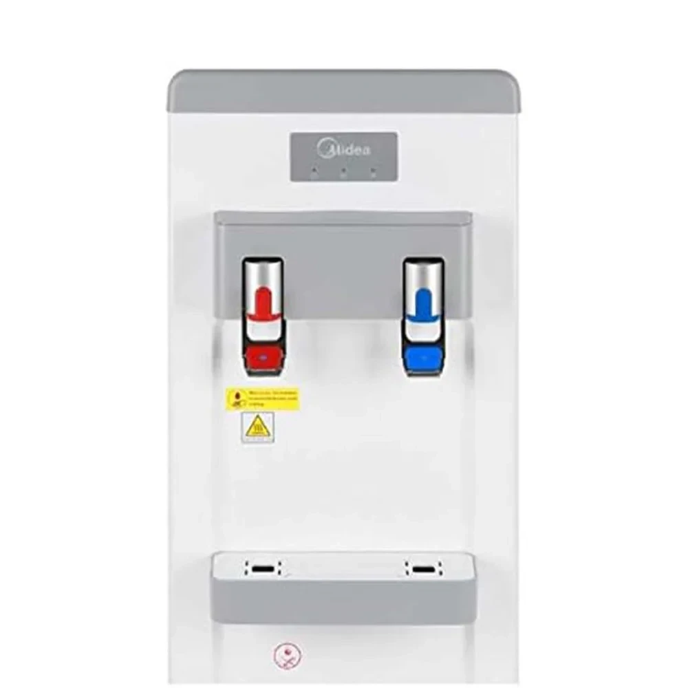 MIDEA 2-Tap Water Dispenser – Hot & Cold, Overheat Protection, Silver Finish (YL1932-S)