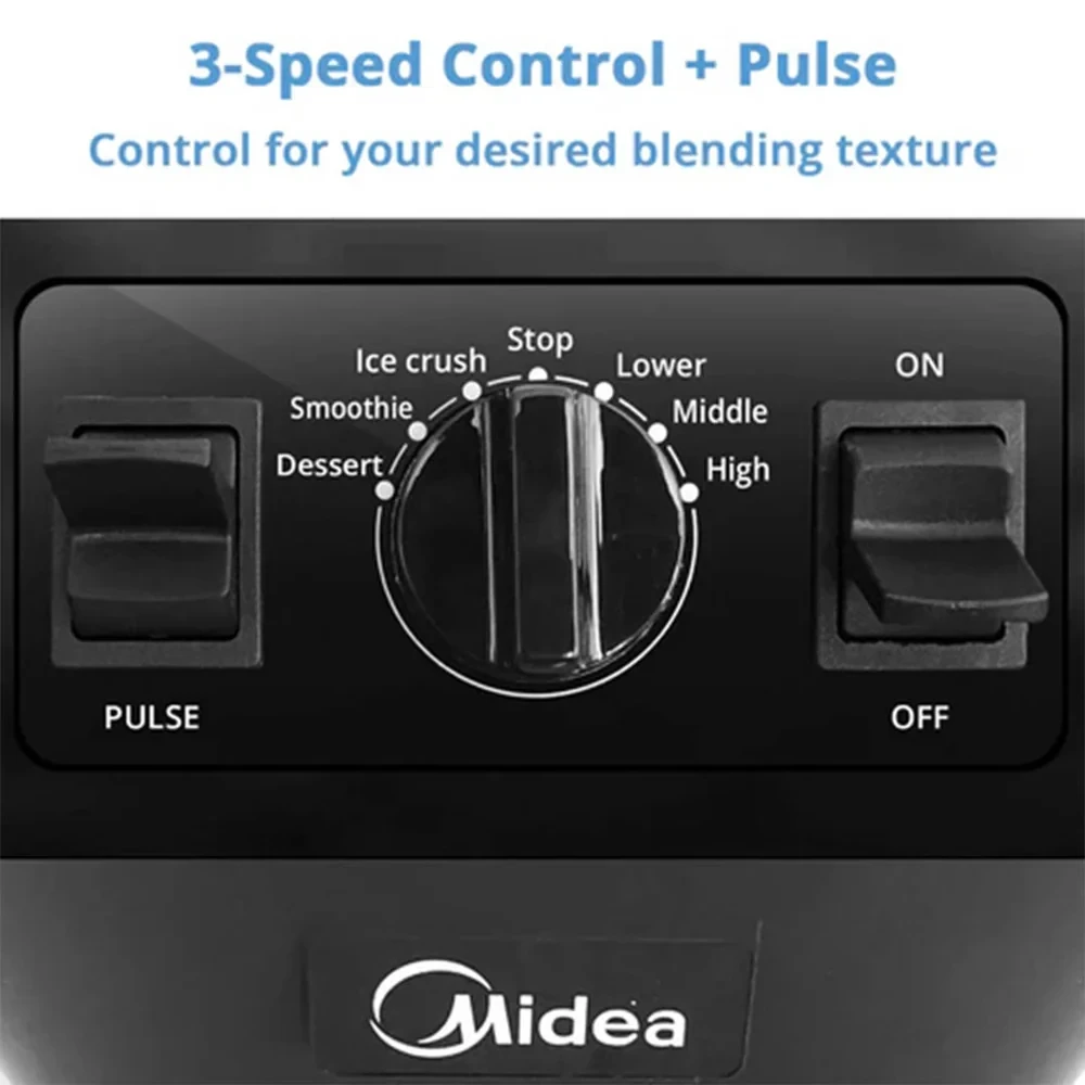 MIDEA Professional Blender 2.0L – 2200W Commercial, Ice Crushing & Smoothies (BL1192B)