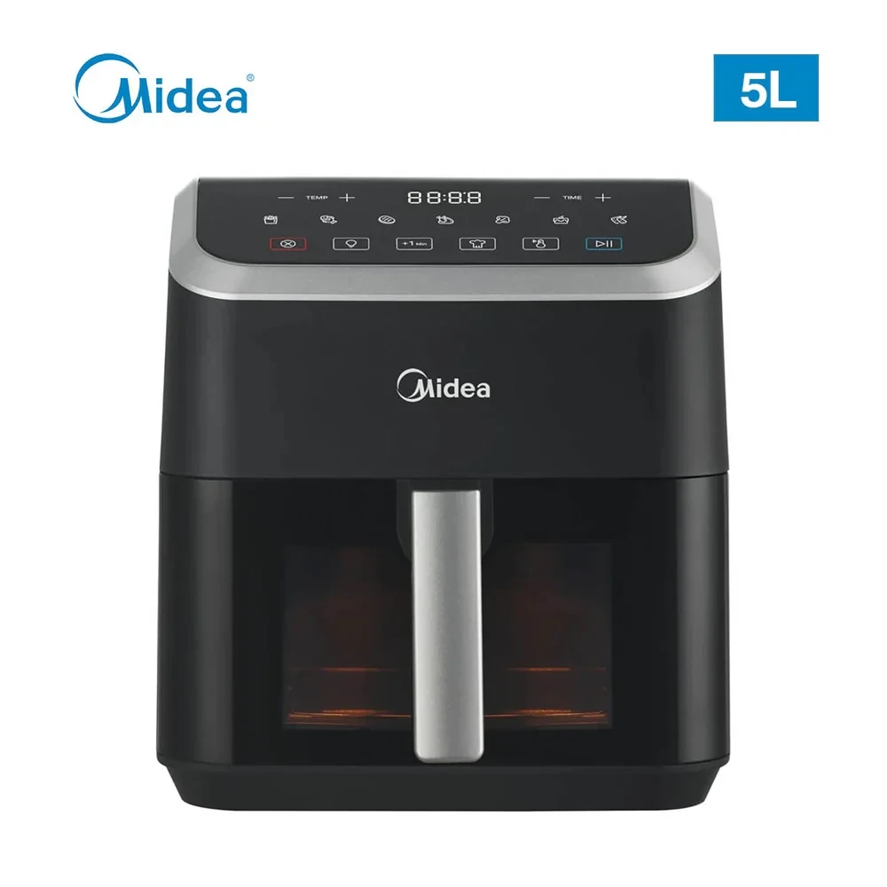 MIDEA Air Fryer 5.0L – Digital Touch, X-CycloneAir Technology & 8 Presets (MAD-550F2APK)