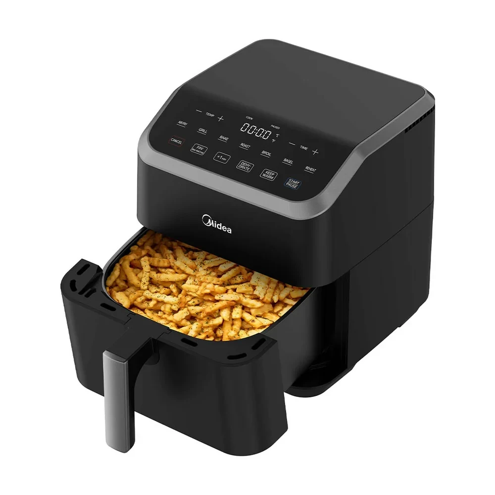 MIDEA Air Fryer 5.0L – Digital Touch, X-CycloneAir Technology & 8 Presets (MAD-550F2APK)