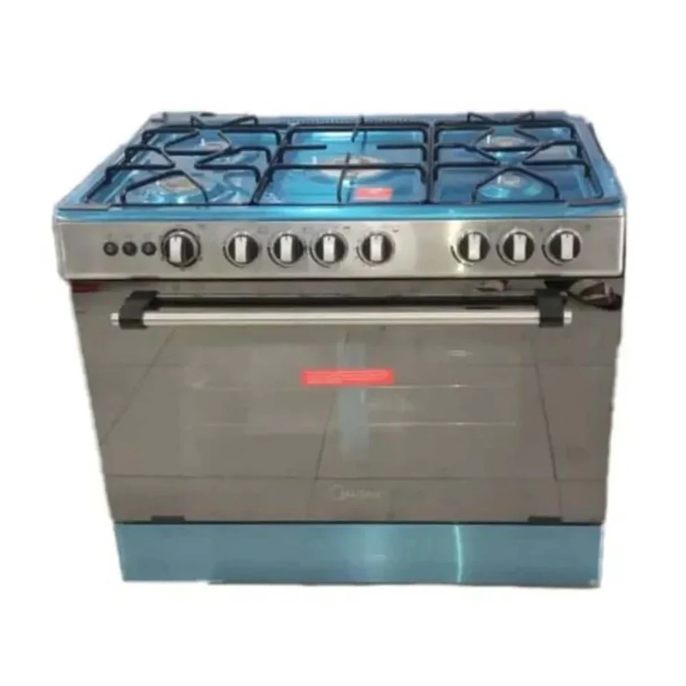 SCANFROST 90×60 CM 5-Burner Gas Cooker – Stainless Steel, Auto-Ignition Oven (SFC9500SS)