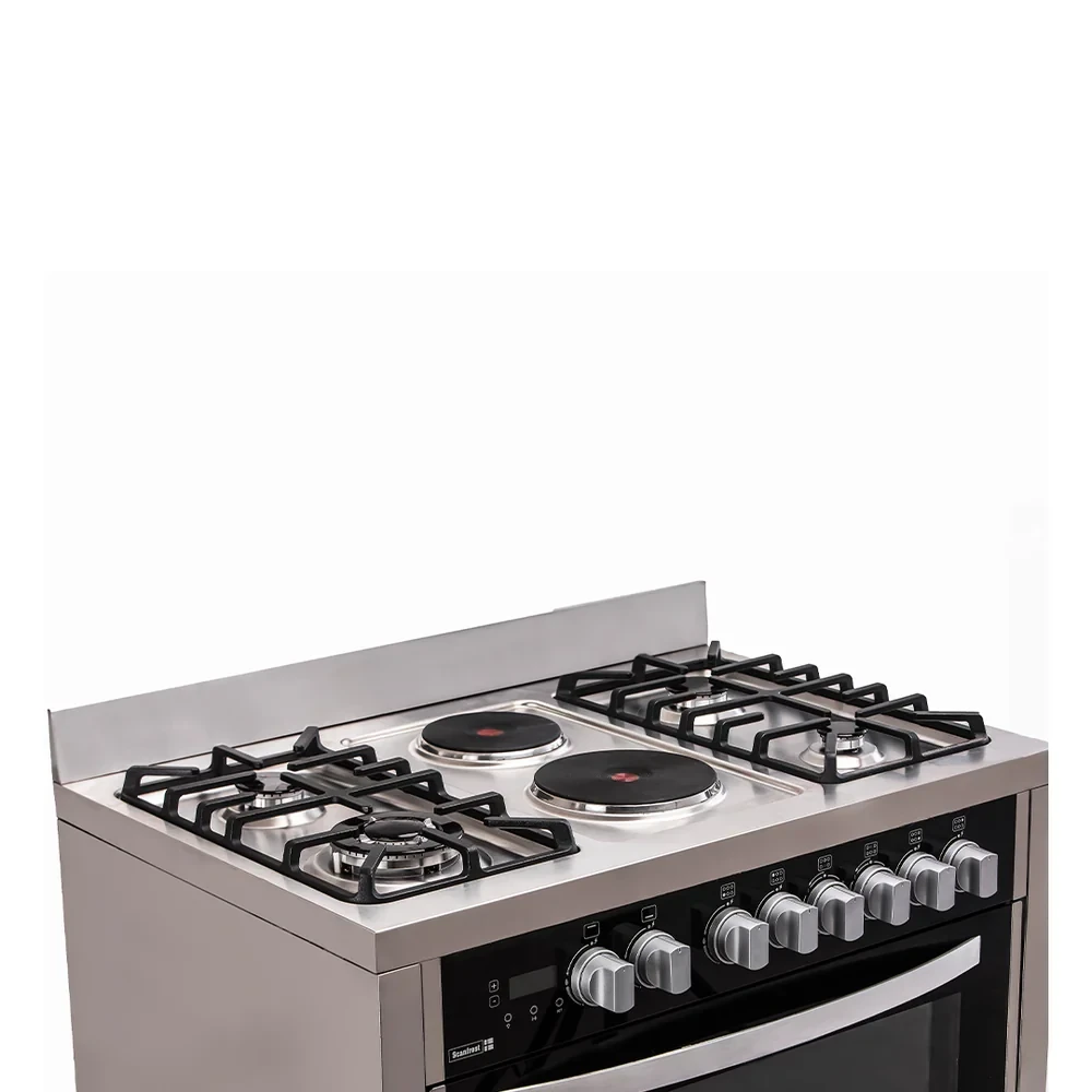 SCANFROST 90×60 CM 4-Gas + 2-Electric Cooker – Auto-Ignition Oven & Grill (SFC9423B)