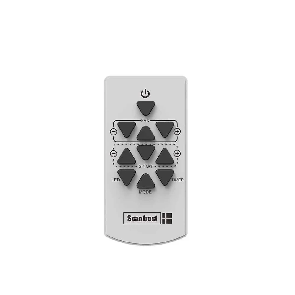 SCANFROST 16" Rechargeable Mist Fan with Remote – White (SFRF161K)