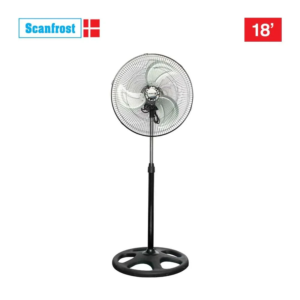 SCANFROST 18" Standing Fan with Remote & Digital Display – 75W (SFFSF18C)