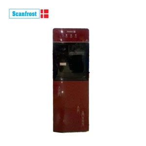 SCANFROST 2-Tap Water Dispenser – Hot & Cold with Bottom Fridge, Dark Red SFWTDI14004